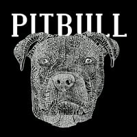 Pop Art Muška premium Blend Word Art Majica - Pitbull Face