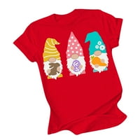 Ženske uskršnje košulje Rabbit Uskršnja jaja Grafički kratki rukav Smiješni majica Crew Crt Drecky Casual