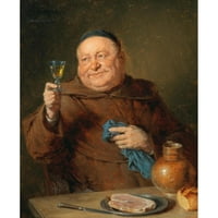 Eduard von Grützner Black Ornate uokviren dvostruki matted muzej umjetnosti ispisa pod nazivom: Monski obrok
