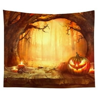 Wocleiliy Halloween tapiserija sa pozadinom s lubanjem prizemlje viseći na zidu spavaće sobe