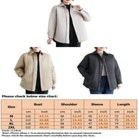 Beiwei dame tople dugih rukava zadebljane jakne od pune boje zakrivljene košulje od jakne žene prekrivene