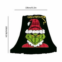 Zelena čudna flannel pokrivač crtani poklon pokrivač zima topla pokrivačica šal pokrivač Božićni kreativni
