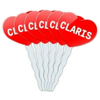 Claris Heart Love Cupcake Tippers - Set od 6