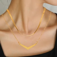 Frehsky ogrlice za žene DVOJNI SPREENA Ogrlica za ženski trend Light dizajn Divlja ogrlica lanca
