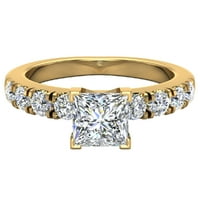 Dijamantni prstenovi za žene za žene GIA certificirana princeza Solitaire Diamond Ring 18k Gold 1. Carat