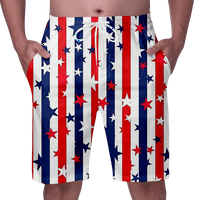 Kratke hlače za muškarce i dječake Dan neovisnosti Plaža Kratke hlače Muškarci Havajska kupaca Muška plivanja kratke hlače za muškarce, 3D kupaći trup Brze suhe ljetne bojne kratke hlače, odrasli-7xl
