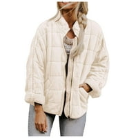 Zagrijavajte garderobu Himaway Winter Modne trendove Ženska modna čvrsta boja postolje pamučna jakna
