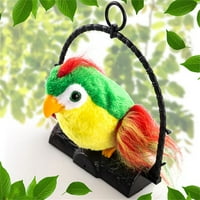 KMXYO Svijetla boja Realistična papamenatska plišana igračka sa stojećim bazom za snimanje učenje prikupljanja papagajnih igračaka Vrtni materijal