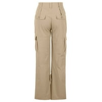 Efsteb pantalone za žene Izlaze hlače Solid Color Hippie Punk pantalone Streetwear Jogger džepne kombinezone