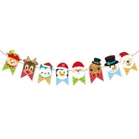 Multi stil božićni viseći baner Xmas party dekor čarape Santa Claus Elk