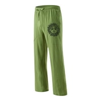 Kayannuo casual pantalone za muškarce čišćenje muške hlače Muške nove posteljine hlače nacrtavanje elastične čvrste boje labave pantalone