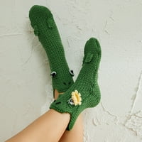 Smiješne životinjske čarape za odrasle Kid Novelty Crocodile Podne čarape Božić 3D pletene čarape