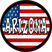 4in 2.5in ovalna američka zastava Arizona naljepnica