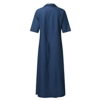 Ženske haljine Žene Ležerne prilike Solidna haljina Okruga Dugih rukava Haljina haljina za žene