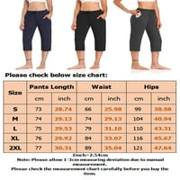 Niveer žene Ležerne prilike pune boje Jedinice Tummy Control Capri pantalone Visoki struk trčanje sa