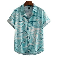 Muške haljine majice casual muške labave remel digitalne košulje s kratkim rukavima na plaži Havajski