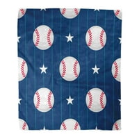 Flannel bacaju pokrivač uzorak bejzbol sportska zvijezda igra lopta simbol meka za kauč na kauču i kauč