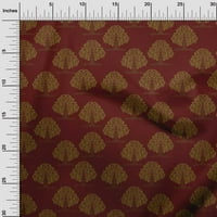 Onuone Georgette viskoza Maroon tkanina cvjetna i leti labud blok šivaći materijal za ispis tkanina