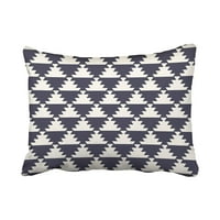 Ponoćni plavi moderni aztec geometrijski pokrov jastučni jastuk