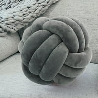 Knot ball jastuk krug ukrasni bacanje jastuci jastuci, meko baršunaste plišani jastuk za kauč, krevet, fotelje, jastuk od dekora u vrtiću