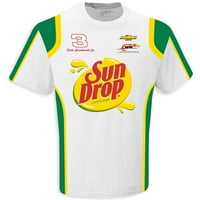 Muški JR Motorsports Službeni tim Odjeća Bijela Dale Earnhardt Jr. Drop Drop Uniform majica