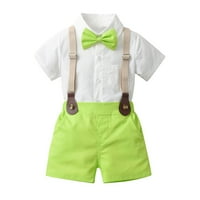 Toddler Boys kratki rukav čvrsti majica TOWS kratke hlače KM IDS GENTLEMAN ODAVNICI B ABY BOY odijelo
