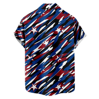 Nacionalna zastava Dan Havajska majica Ležerna bluza Patriotska dana nezavisnosti Dugme Dugme Swirts Star Stripe majica za muškarce