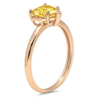 2.0ct srce od žutog simuliranog dijamanta 18k 18K ruže zlatne godišnjice za angažman prsten veličine