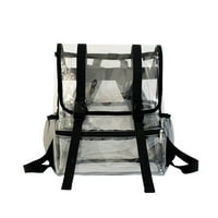 Tuphregyow Clear ranac, teški PVC prozirni ruksak, sa pojačanim trakama za prednji džep dodataka za