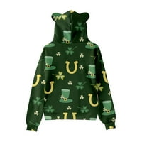 Dječja haljina Općenito Dječji džemper St Patrick's Ispis Slatka mačka uši dugačak džemper dugih rukava