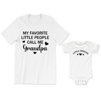 Moj omiljeni mali ljudi zovu me mušku majicu djede Little Lice Baby Bodysuit Dječja todderska majica