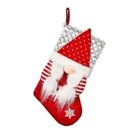 Fnohy Clearance Božićne čarape Poklon Rudolph lica za lutke Goblin torbe za božićne ukrase ukrase čarape