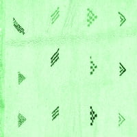 Ahgly Company u zatvorenom kvadratu Solid smaragdno zelene moderne prostirke, 3 'kvadrat