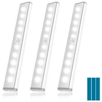 LED ormar 21-23lm 10leds Akumulatorski senzor pokreta senzor za pokretanje 6500 3000K Prijenosni ispod