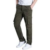 Teretne hlače Štednja ahomtoey muške plus pamučne multi-džepne dodatke otporne na trošenje velikih poklona