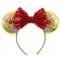 Nova traka za glavu, festival Slatka 3.3 '' Širina luka miša uši za kosu za kosu za kosu Glitter Halloween
