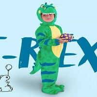 Djeca za Noć vještica Dinosaur Cosplay kostim Kids Tyrannosaurus Stage Prikaži ulogu Reproduciraj s kapuljačom Joper kombinezon sa jajima čizme