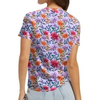 Ženske košulje Ženski print Kratki rukav Okrugli izrez Vintage kratki rukav Ljeto Loose The Majica Majica