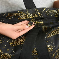 Star Wars patentni patentni turistički tote torba sa cijelim metalnim logotipom ramena torba crna