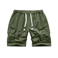 Voguele muns Cargo kratke hlače za padobransko pant patch pant gumb Duksev partija za zabavu Rela Fit Army Green 36