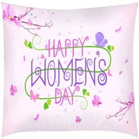 Posteljina seta Sretan ženski dan dvostruke veličine dvostruke veličine sa jastukom za kućnu posteljinu ukras prostorije