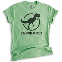 Majica za bake, unise Ženska majica, baka majica, baka majica, majica dinosaur, heather jabuka zelena,