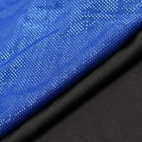 Ljetna haljina mini V-izrez kratki rukav tiskani plavi l