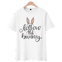 Chidren Uskršnji zečji majica za odrasle casual o-vrat kratki rukav