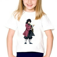 Čisto pamučna dječja majica Anime Demon Slayer Štamparija Kids Kratki rukav, majica pokloni za djecu, plus veličine odjeće