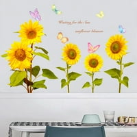 Suncokret DIY PVC uklonjive zidne umjetničke naljepnice naljepnice Soba kućni muralni dekor