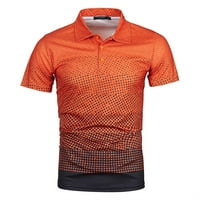 Muška košulja Nova muška ljetna moda casual 3d tiskanje polo majica reverl casual kratkih rukava Top narandžasti 3xl