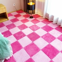 Sunnymall set puzzle tepih shaggy Lako ugradnja kvadratne pahutne pločice plišane tepih za salona za