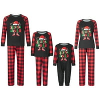 Treegren Božićne pidžame za obitelj podudaranje PJS postavljeno klasično plaćeno Xmas odjeću za tinejdžere ženske muške poklone