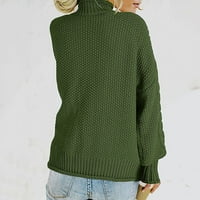Pulover džemperi za žene modni casual dugih rukava debeli pleteni turtleneck džemper vrhovi zimski džemperi